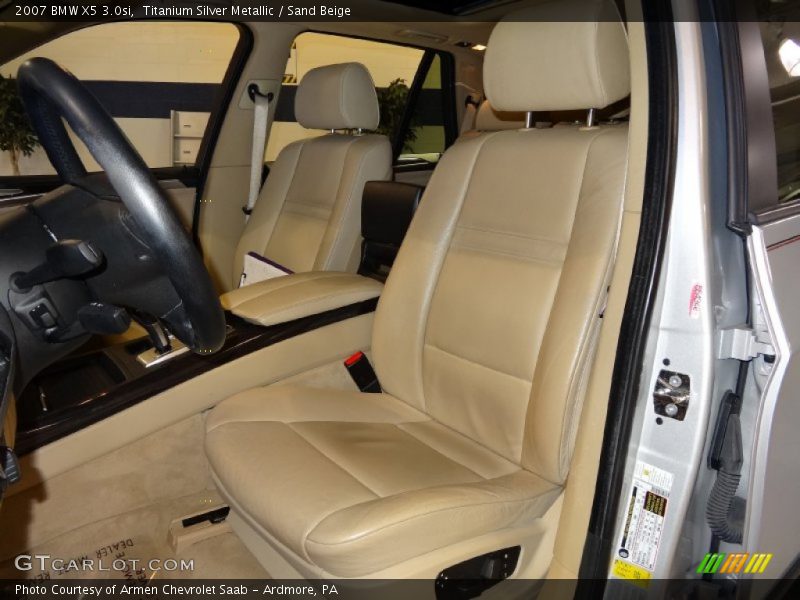 Titanium Silver Metallic / Sand Beige 2007 BMW X5 3.0si