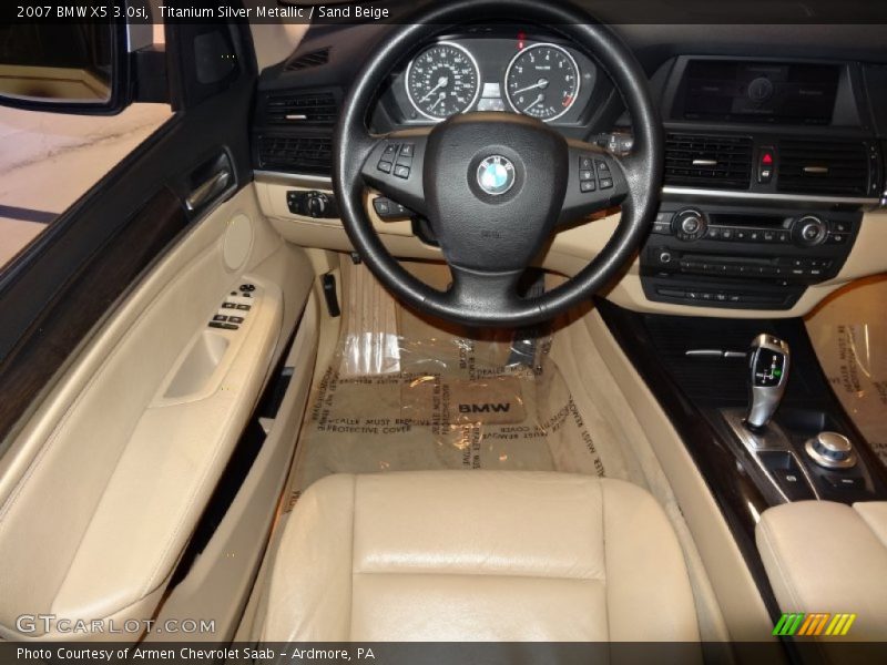 Titanium Silver Metallic / Sand Beige 2007 BMW X5 3.0si