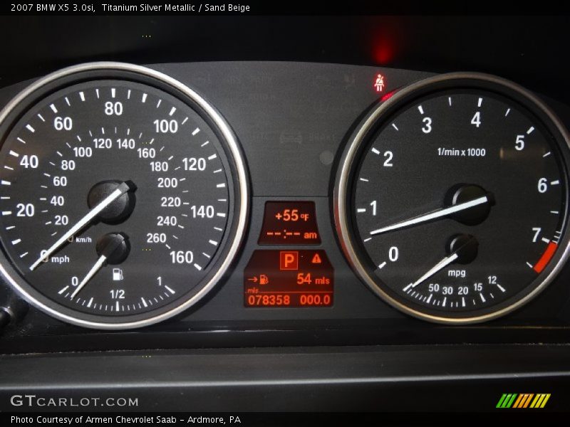 Titanium Silver Metallic / Sand Beige 2007 BMW X5 3.0si