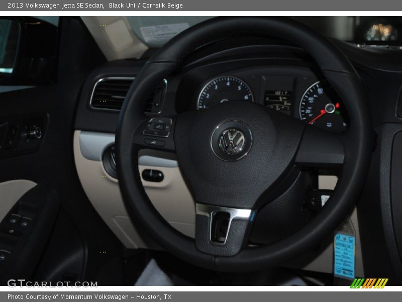 Black Uni / Cornsilk Beige 2013 Volkswagen Jetta SE Sedan