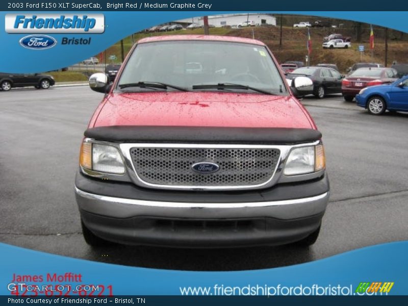 Bright Red / Medium Graphite Grey 2003 Ford F150 XLT SuperCab