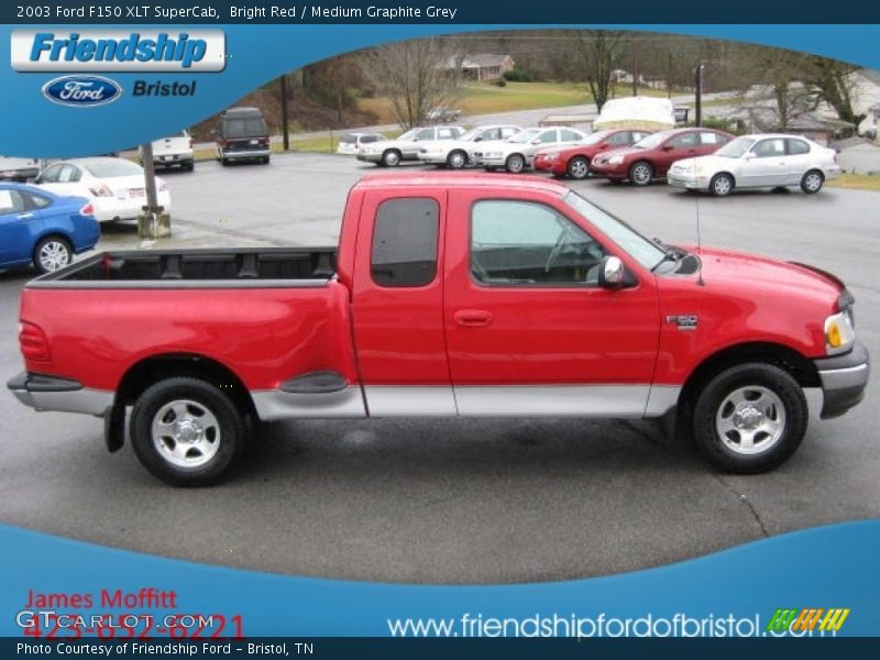 Bright Red / Medium Graphite Grey 2003 Ford F150 XLT SuperCab