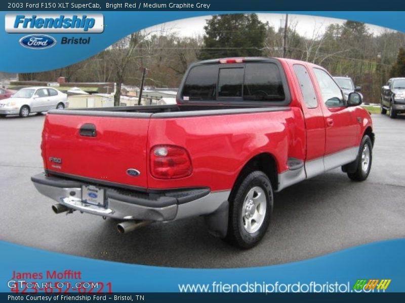 Bright Red / Medium Graphite Grey 2003 Ford F150 XLT SuperCab