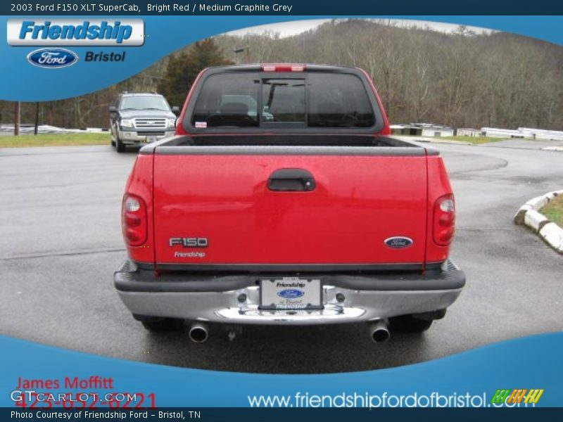 Bright Red / Medium Graphite Grey 2003 Ford F150 XLT SuperCab