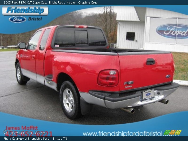 Bright Red / Medium Graphite Grey 2003 Ford F150 XLT SuperCab