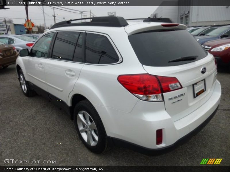 Satin White Pearl / Warm Ivory Leather 2013 Subaru Outback 2.5i Limited