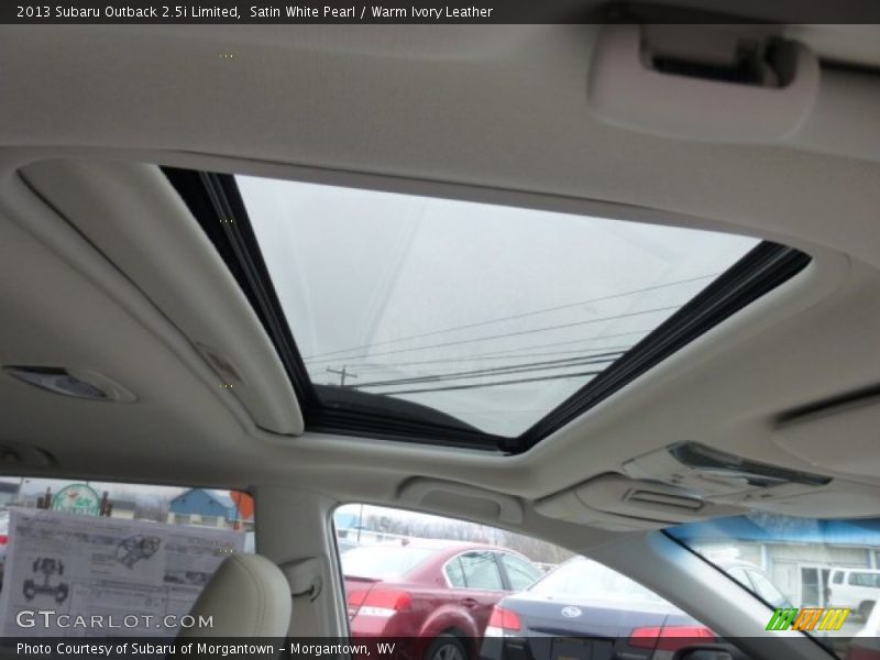 Sunroof of 2013 Outback 2.5i Limited