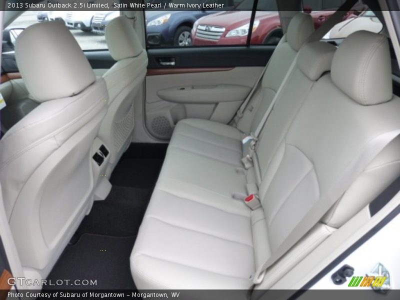 Rear Seat of 2013 Outback 2.5i Limited