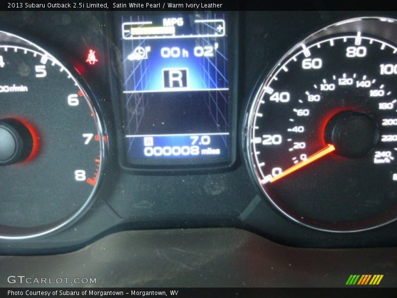 Satin White Pearl / Warm Ivory Leather 2013 Subaru Outback 2.5i Limited