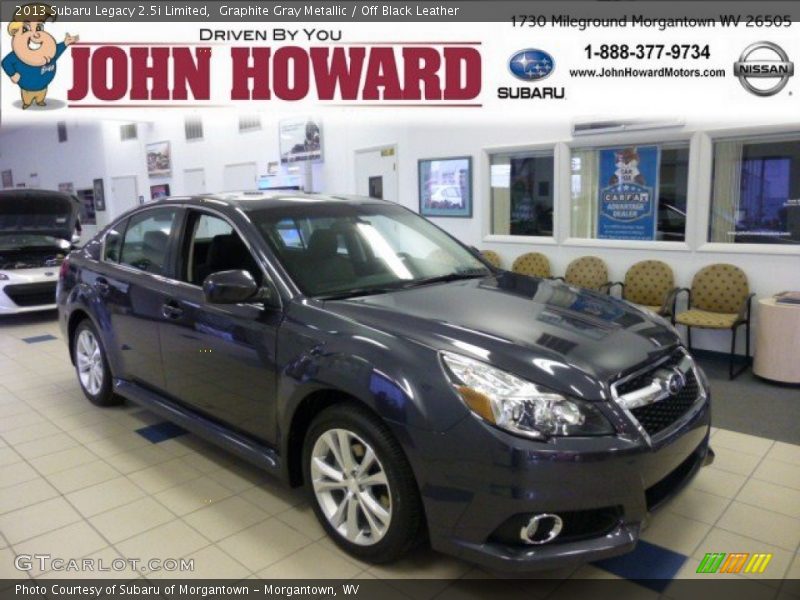 Graphite Gray Metallic / Off Black Leather 2013 Subaru Legacy 2.5i Limited