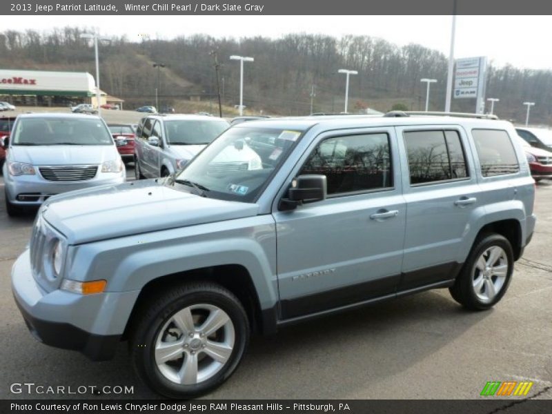 Winter Chill Pearl / Dark Slate Gray 2013 Jeep Patriot Latitude