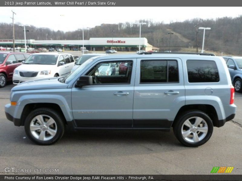 Winter Chill Pearl / Dark Slate Gray 2013 Jeep Patriot Latitude