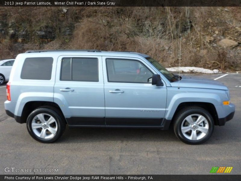 Winter Chill Pearl / Dark Slate Gray 2013 Jeep Patriot Latitude