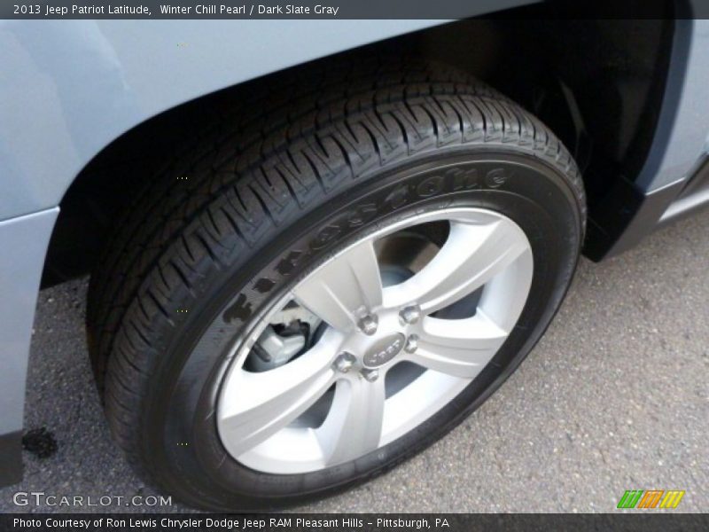Winter Chill Pearl / Dark Slate Gray 2013 Jeep Patriot Latitude