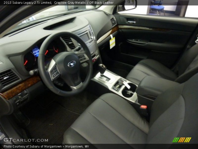 Off Black Leather Interior - 2013 Legacy 2.5i Limited 