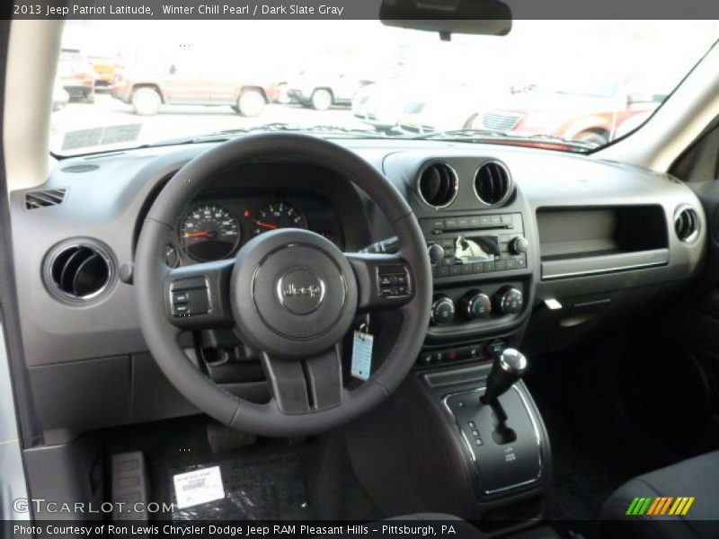 Winter Chill Pearl / Dark Slate Gray 2013 Jeep Patriot Latitude