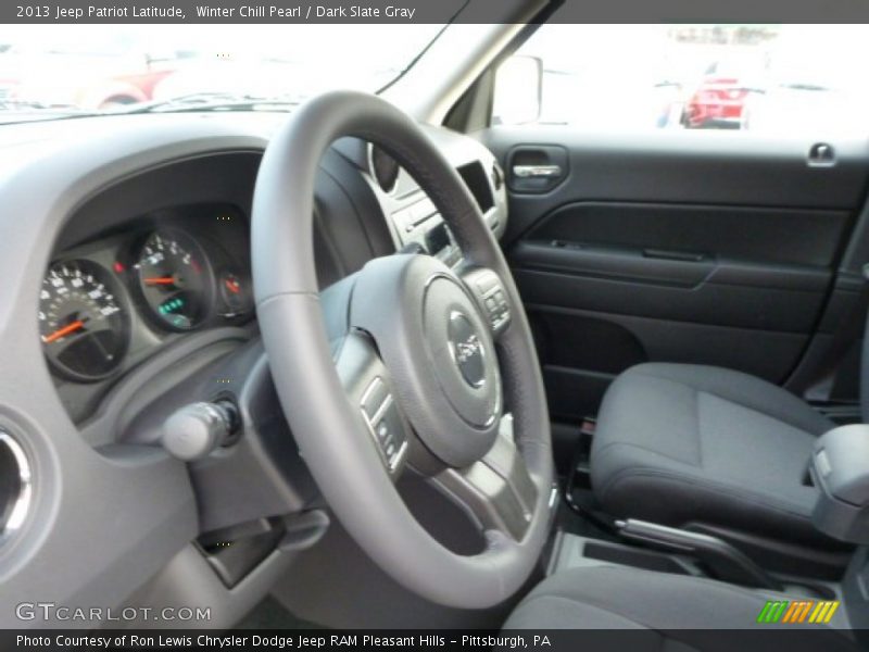 Winter Chill Pearl / Dark Slate Gray 2013 Jeep Patriot Latitude