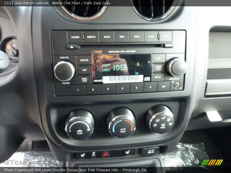 Winter Chill Pearl / Dark Slate Gray 2013 Jeep Patriot Latitude