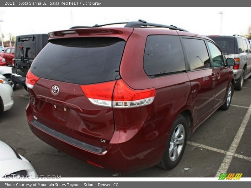 Salsa Red Pearl / Light Gray 2011 Toyota Sienna LE