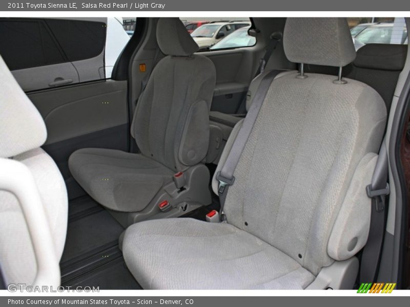 Rear Seat of 2011 Sienna LE
