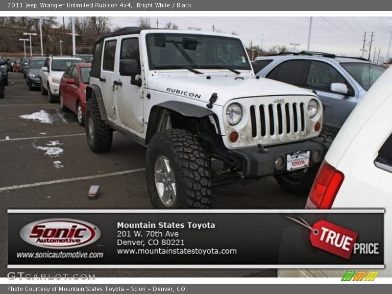 Bright White / Black 2011 Jeep Wrangler Unlimited Rubicon 4x4