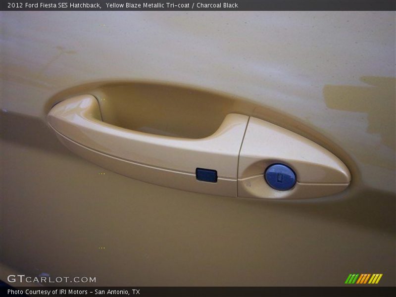 Yellow Blaze Metallic Tri-coat / Charcoal Black 2012 Ford Fiesta SES Hatchback