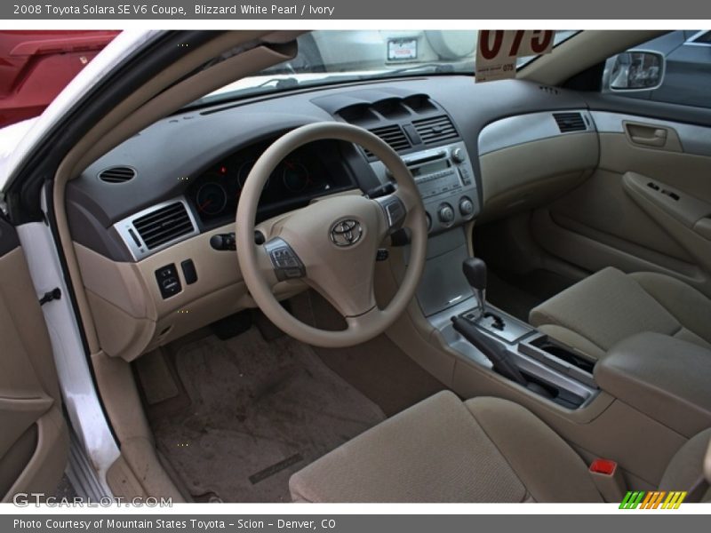 Blizzard White Pearl / Ivory 2008 Toyota Solara SE V6 Coupe