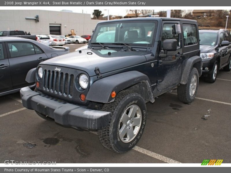Steel Blue Metallic / Dark Slate Gray/Medium Slate Gray 2008 Jeep Wrangler X 4x4