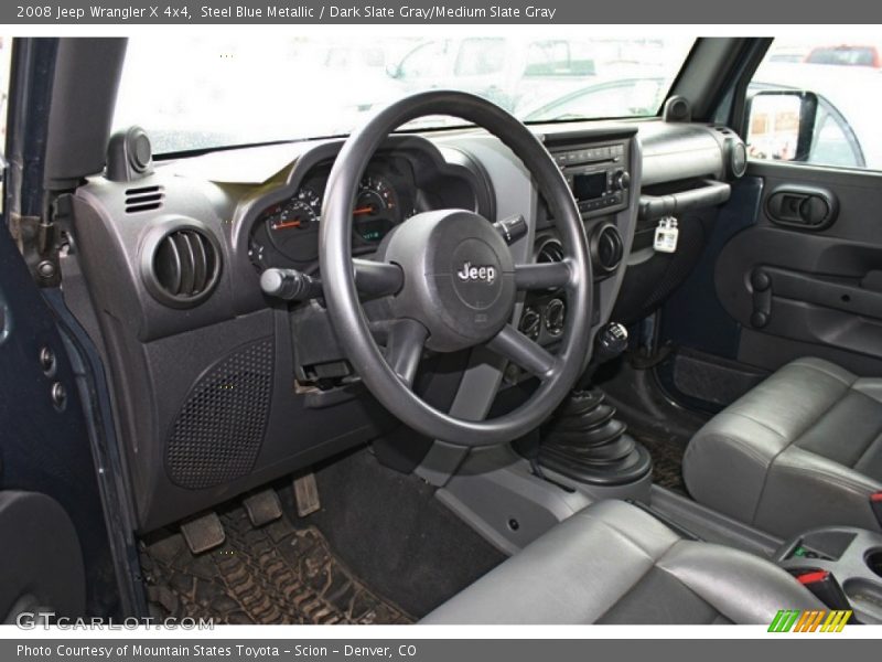 Steel Blue Metallic / Dark Slate Gray/Medium Slate Gray 2008 Jeep Wrangler X 4x4