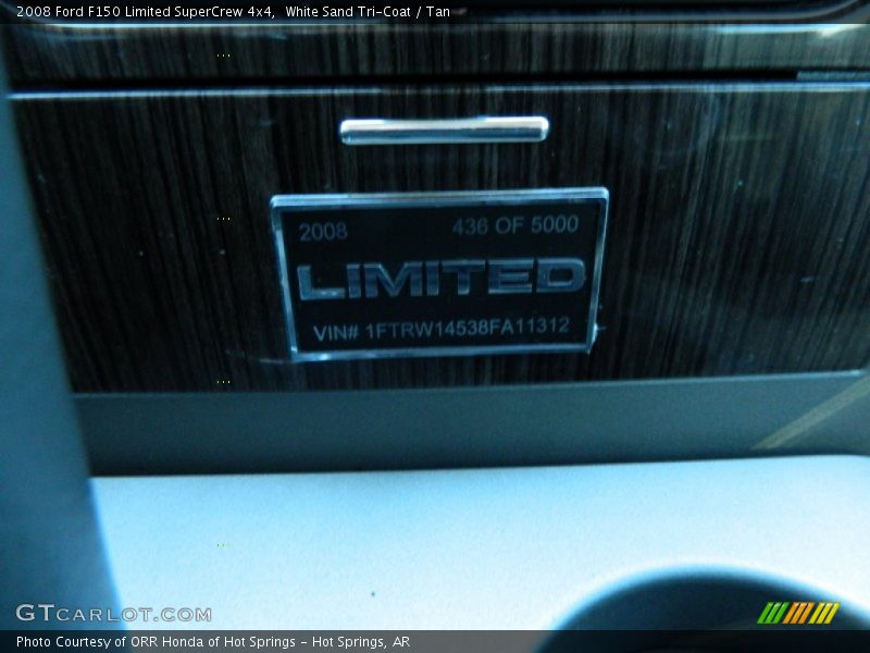 White Sand Tri-Coat / Tan 2008 Ford F150 Limited SuperCrew 4x4