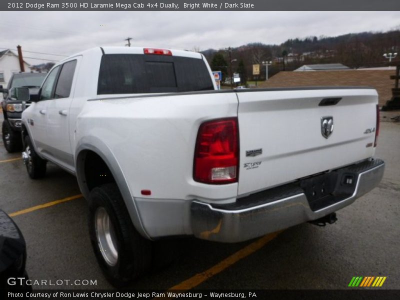 Bright White / Dark Slate 2012 Dodge Ram 3500 HD Laramie Mega Cab 4x4 Dually