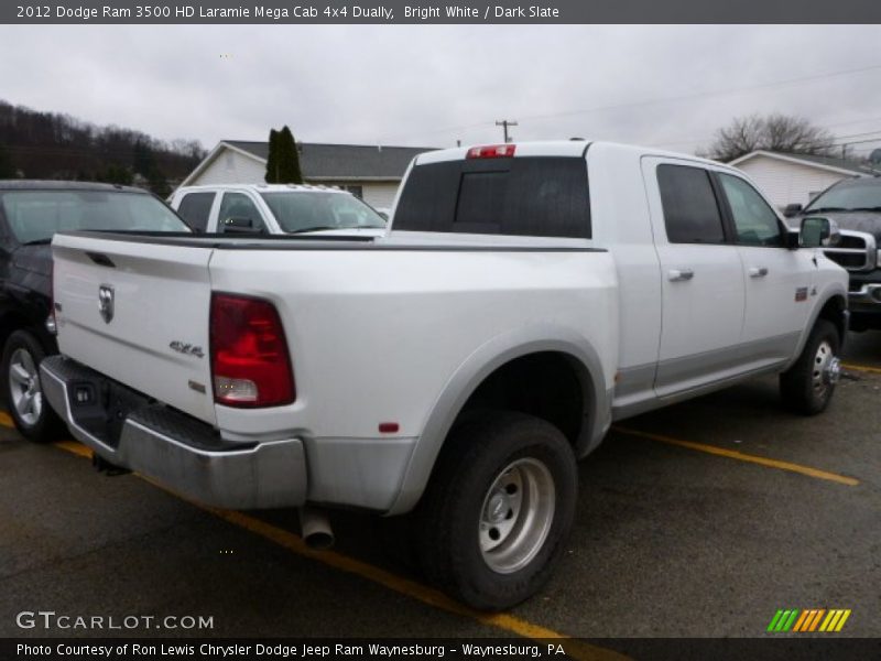 Bright White / Dark Slate 2012 Dodge Ram 3500 HD Laramie Mega Cab 4x4 Dually