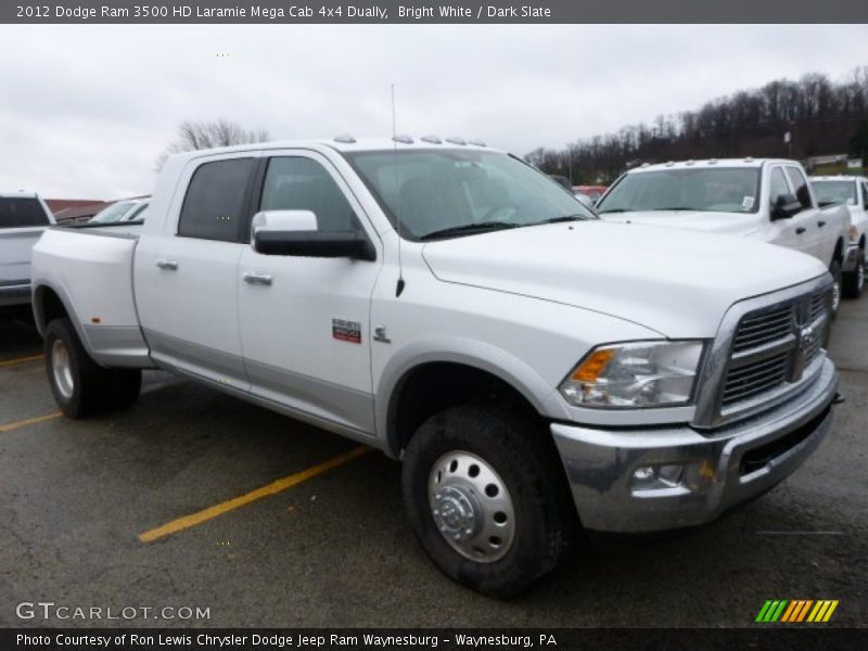 Front 3/4 View of 2012 Ram 3500 HD Laramie Mega Cab 4x4 Dually