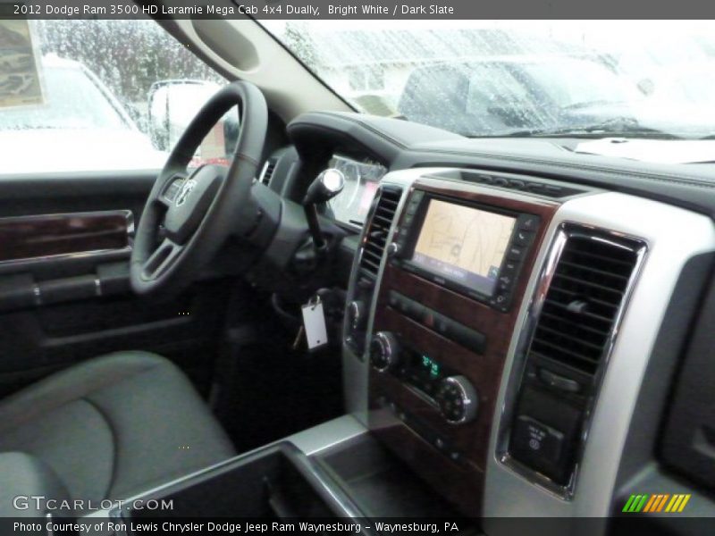 Bright White / Dark Slate 2012 Dodge Ram 3500 HD Laramie Mega Cab 4x4 Dually