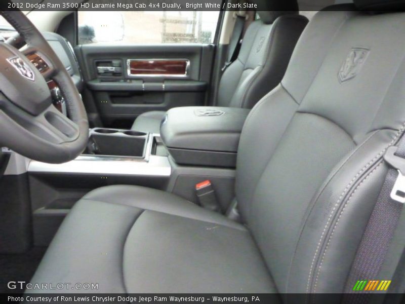 Bright White / Dark Slate 2012 Dodge Ram 3500 HD Laramie Mega Cab 4x4 Dually