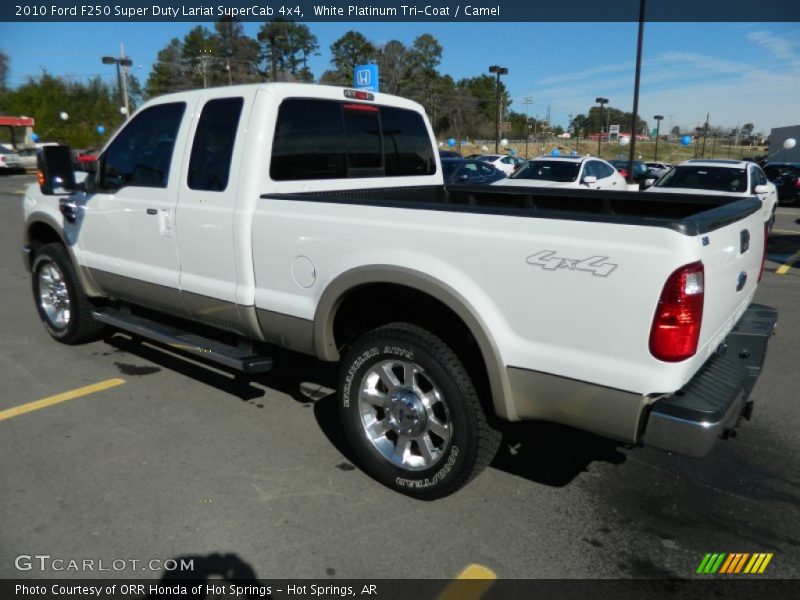 White Platinum Tri-Coat / Camel 2010 Ford F250 Super Duty Lariat SuperCab 4x4