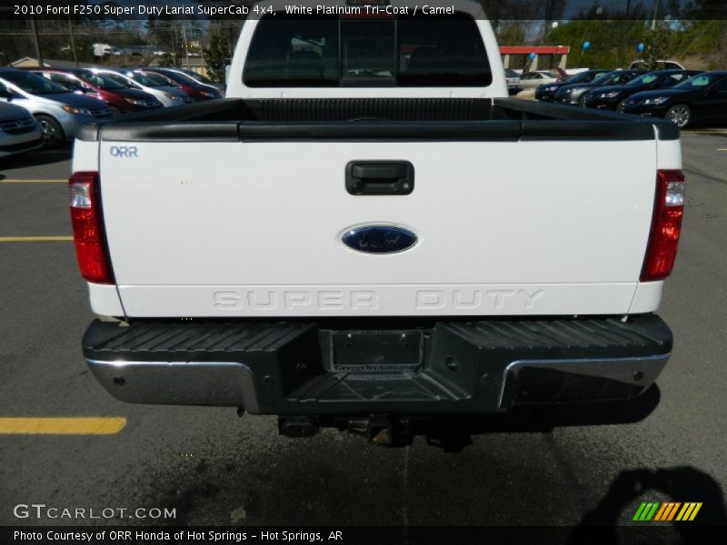 White Platinum Tri-Coat / Camel 2010 Ford F250 Super Duty Lariat SuperCab 4x4