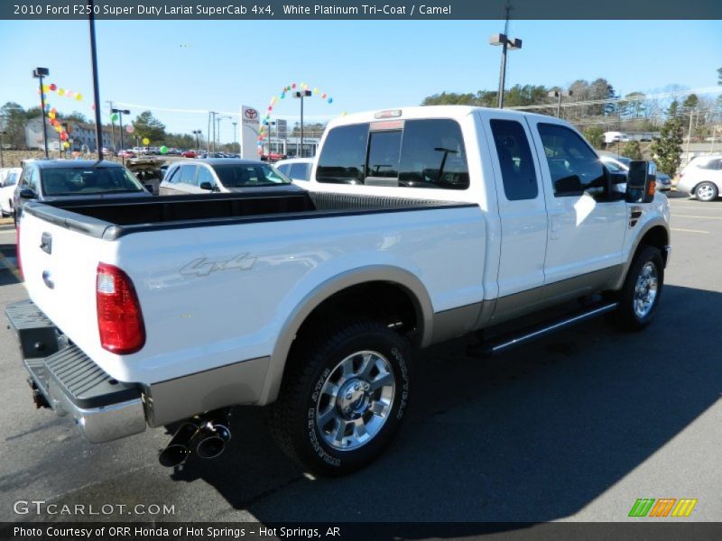 White Platinum Tri-Coat / Camel 2010 Ford F250 Super Duty Lariat SuperCab 4x4