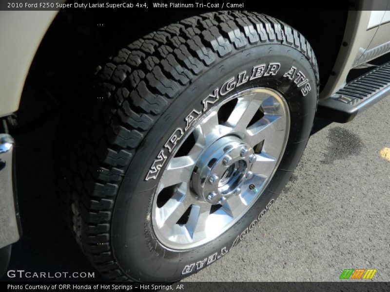 White Platinum Tri-Coat / Camel 2010 Ford F250 Super Duty Lariat SuperCab 4x4