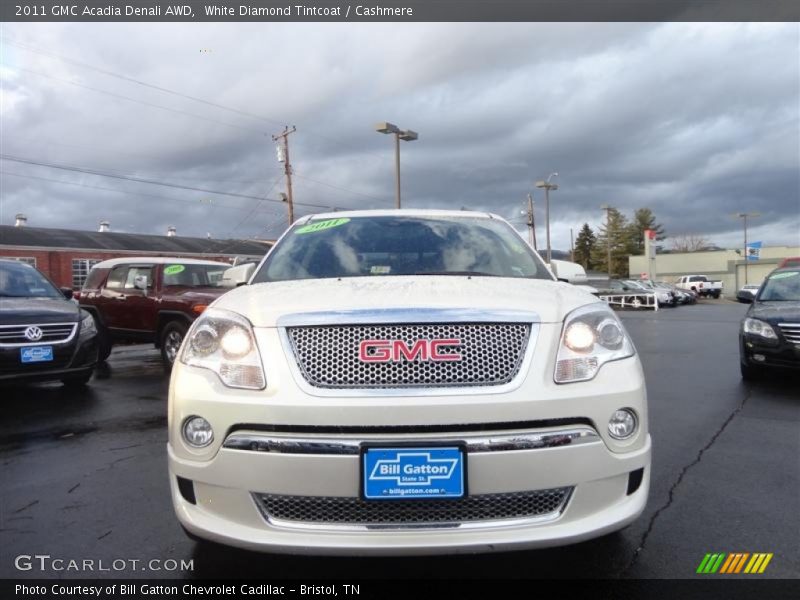 White Diamond Tintcoat / Cashmere 2011 GMC Acadia Denali AWD
