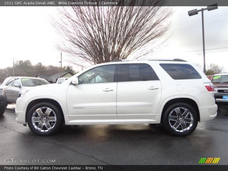 White Diamond Tintcoat / Cashmere 2011 GMC Acadia Denali AWD