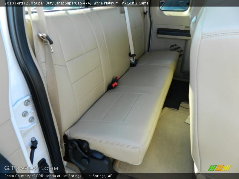 White Platinum Tri-Coat / Camel 2010 Ford F250 Super Duty Lariat SuperCab 4x4