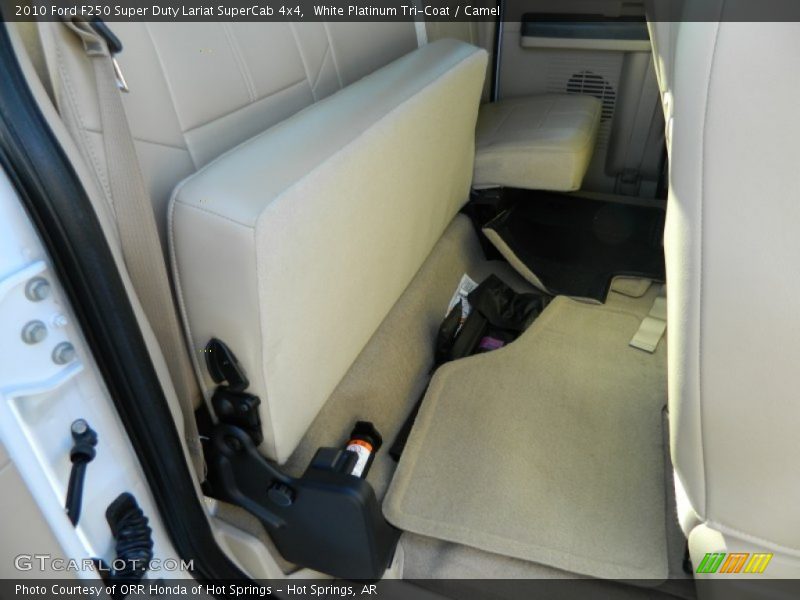 White Platinum Tri-Coat / Camel 2010 Ford F250 Super Duty Lariat SuperCab 4x4