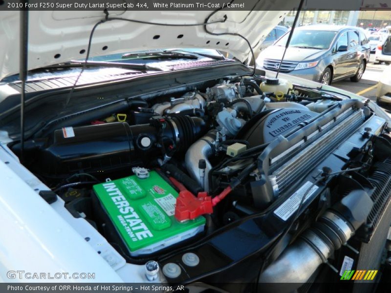 White Platinum Tri-Coat / Camel 2010 Ford F250 Super Duty Lariat SuperCab 4x4