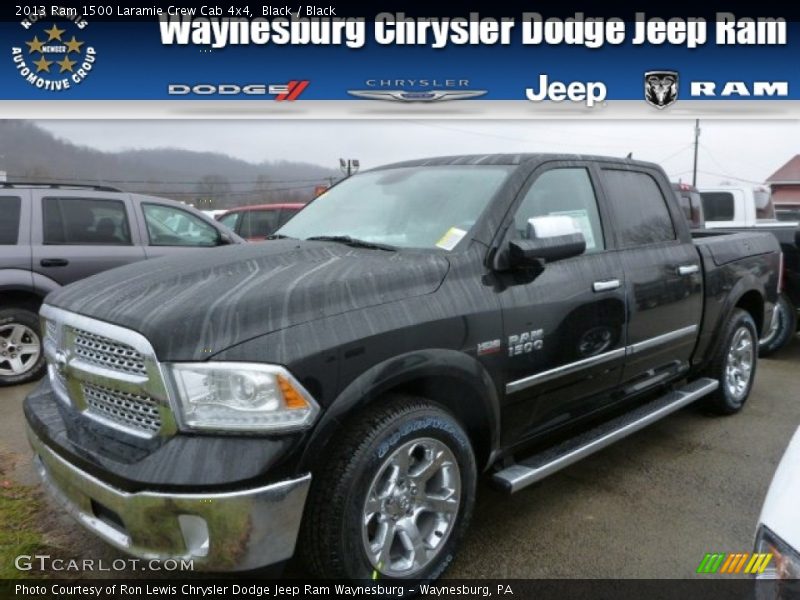 Black / Black 2013 Ram 1500 Laramie Crew Cab 4x4