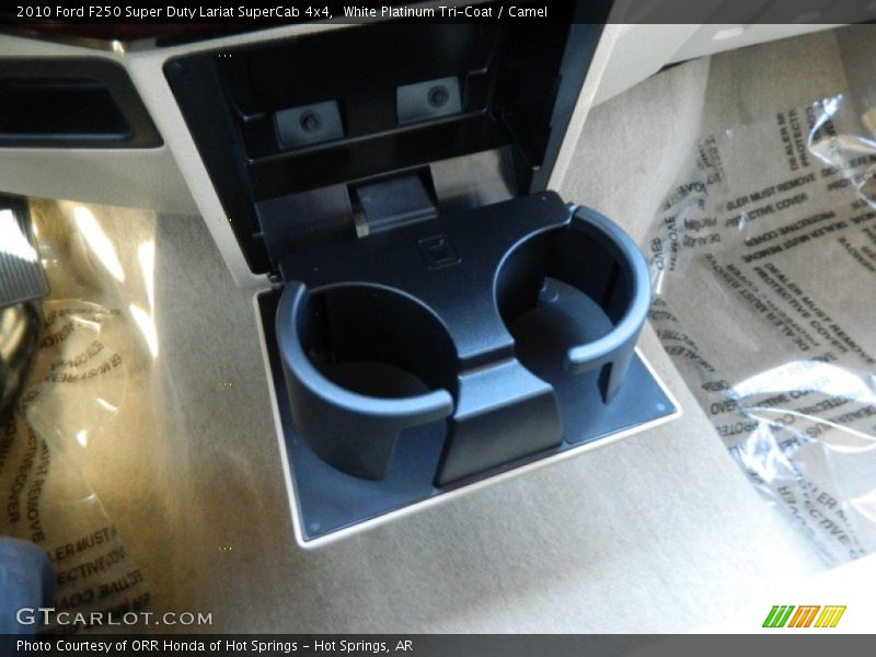 White Platinum Tri-Coat / Camel 2010 Ford F250 Super Duty Lariat SuperCab 4x4