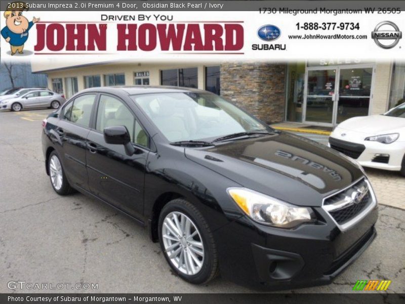 Obsidian Black Pearl / Ivory 2013 Subaru Impreza 2.0i Premium 4 Door