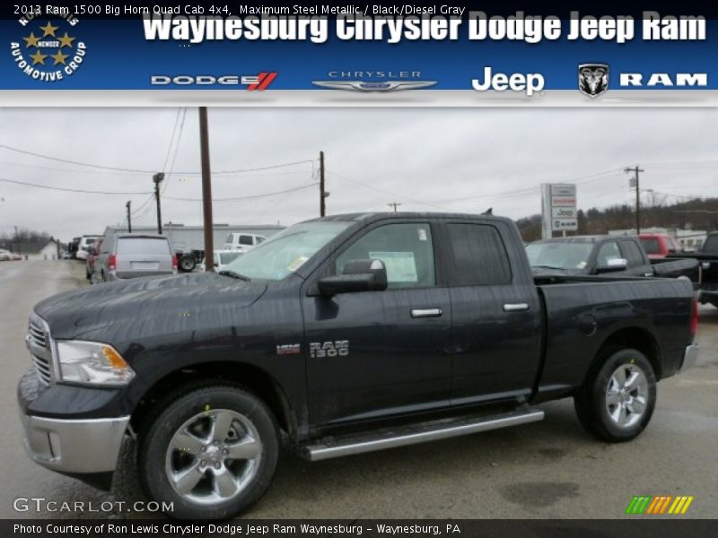 Maximum Steel Metallic / Black/Diesel Gray 2013 Ram 1500 Big Horn Quad Cab 4x4