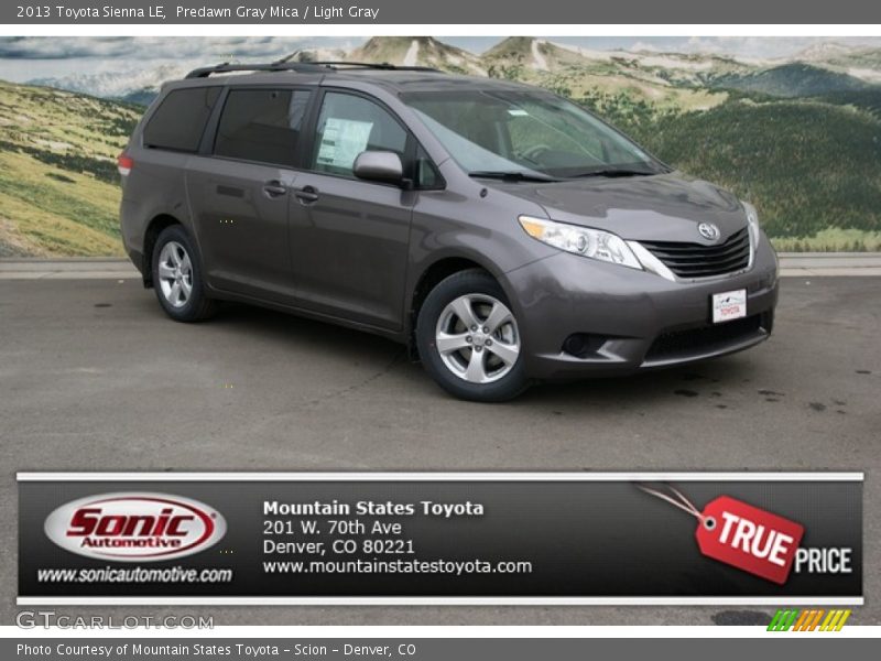 Predawn Gray Mica / Light Gray 2013 Toyota Sienna LE