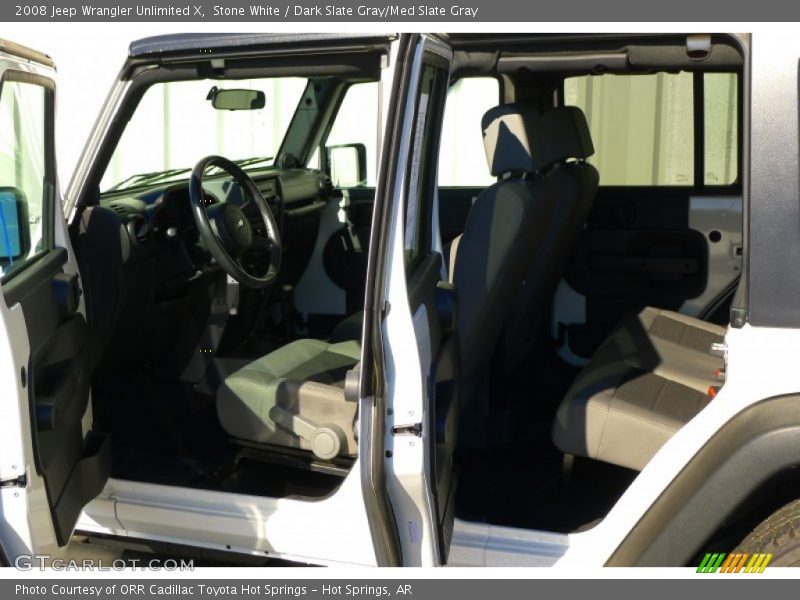 Stone White / Dark Slate Gray/Med Slate Gray 2008 Jeep Wrangler Unlimited X
